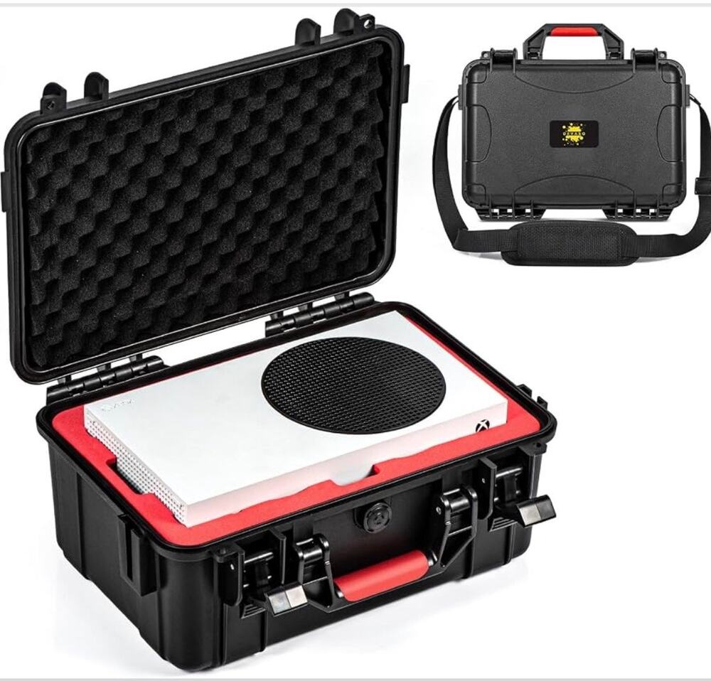 Hard Travel Case for Xbox Series S - Waterproof Carrying Storage Box